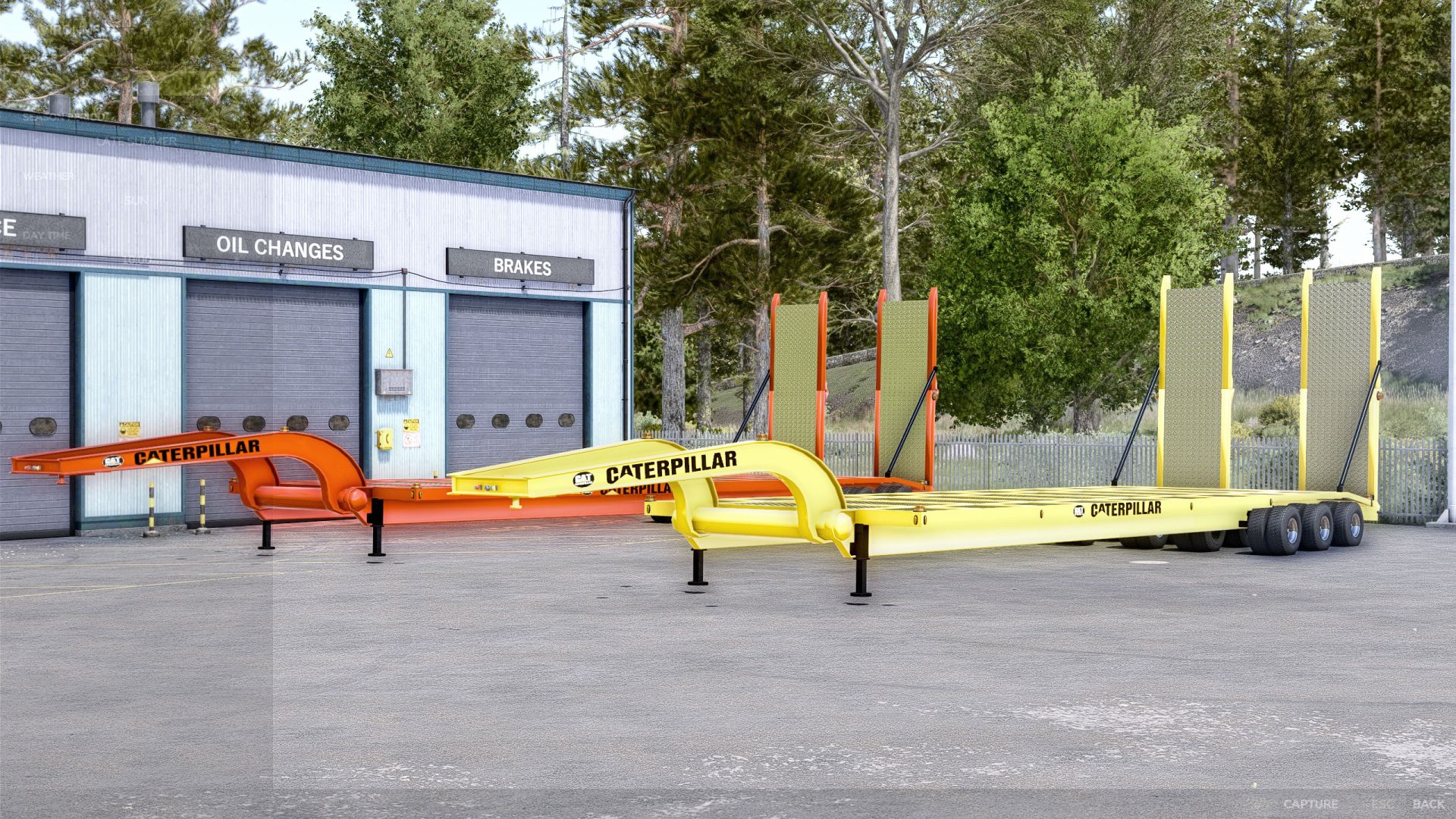 Remolque de plataforma baja Caterpillar