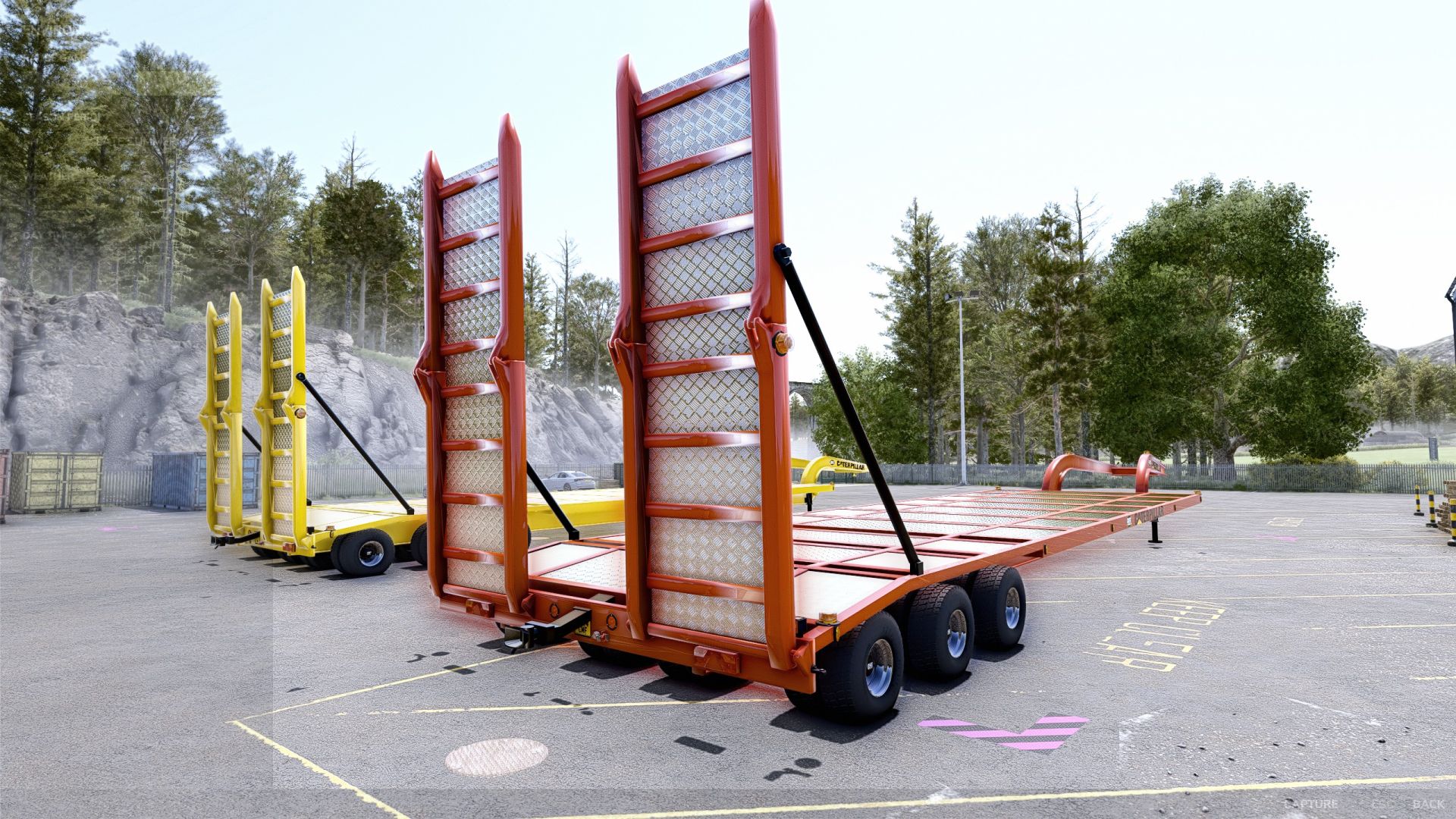 Remolque de plataforma baja Caterpillar