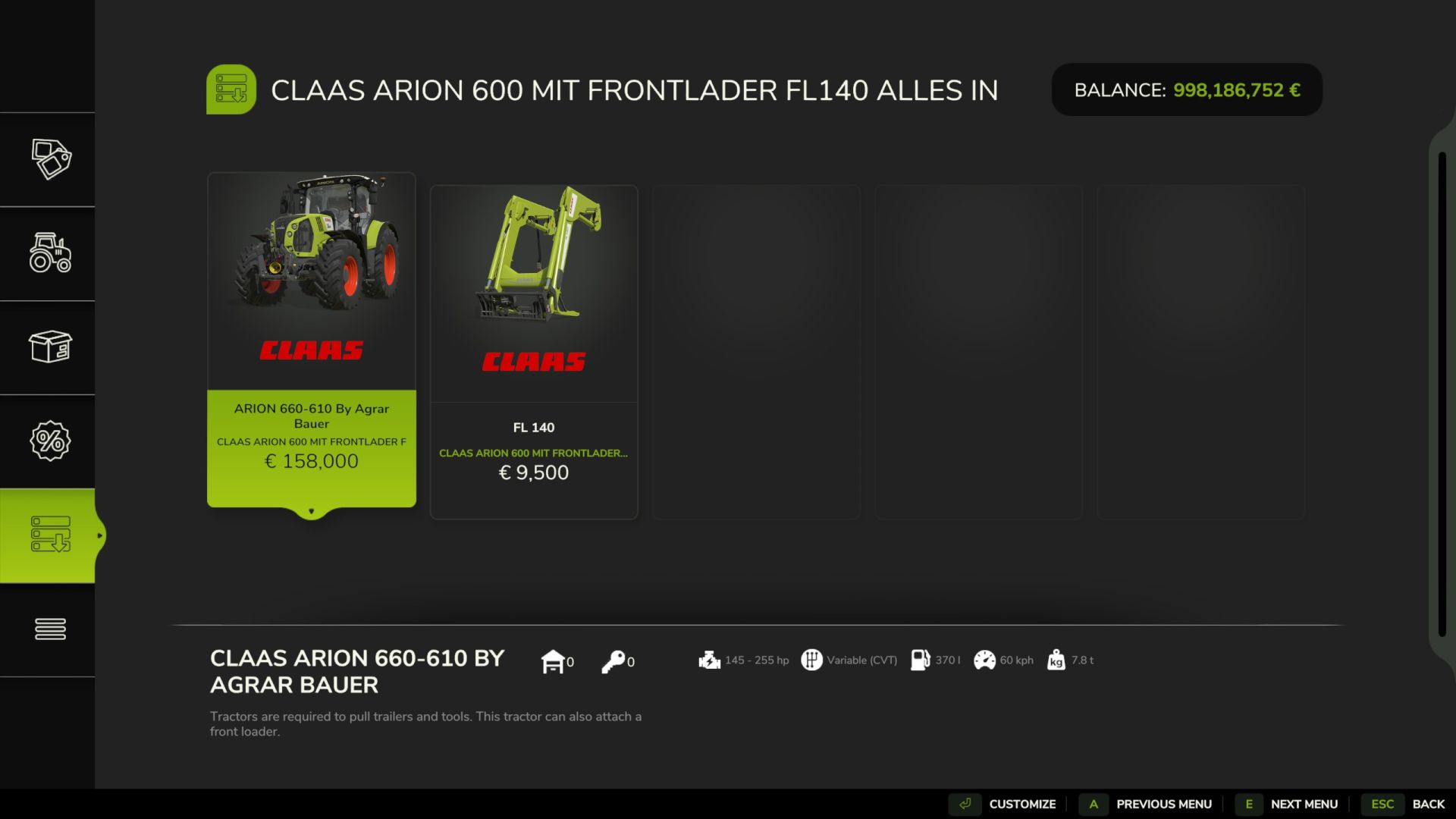 Claas Arion 600 + FL140  Multicolor