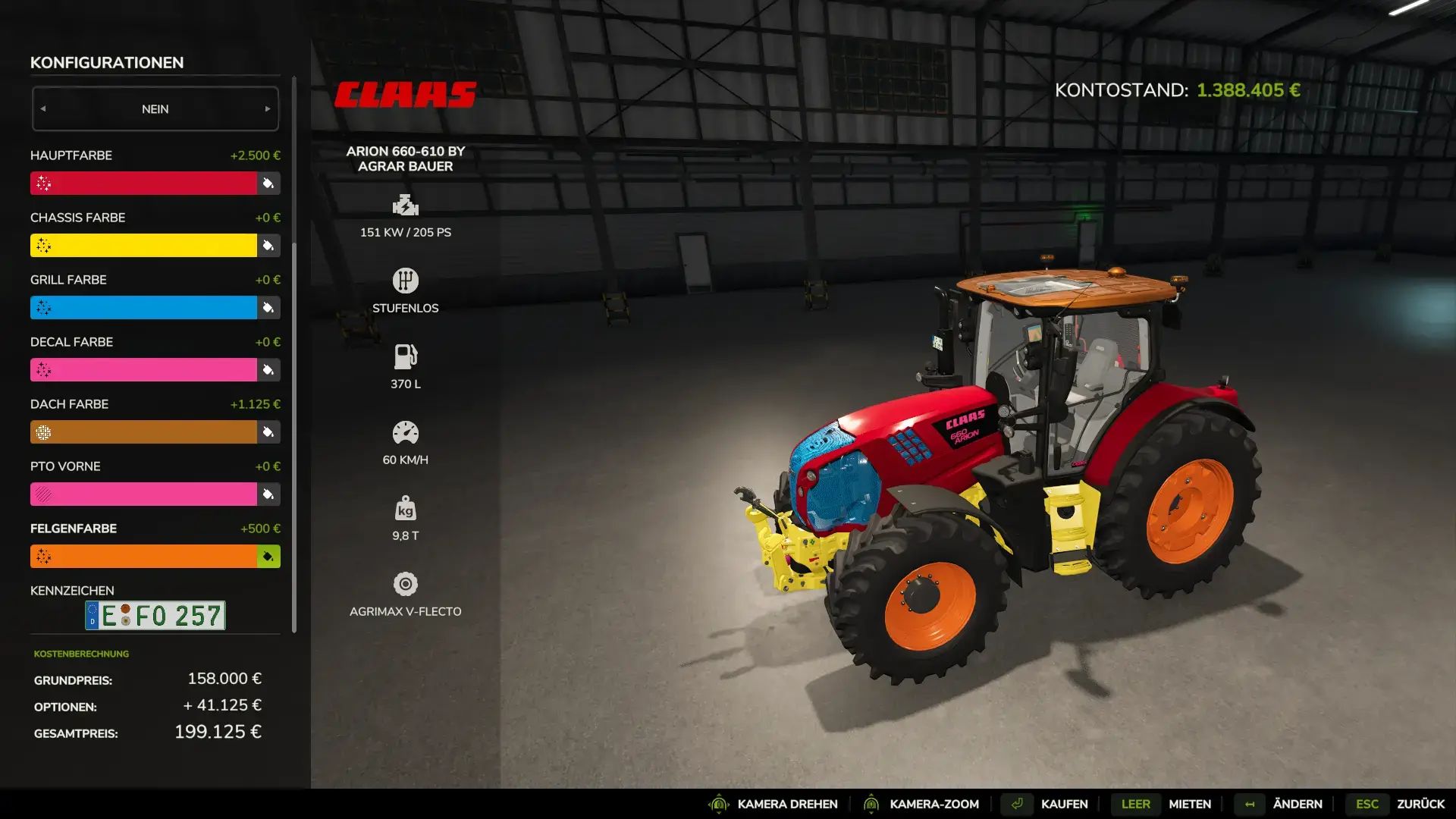 Claas Arion 600 + FL140  Multicolor