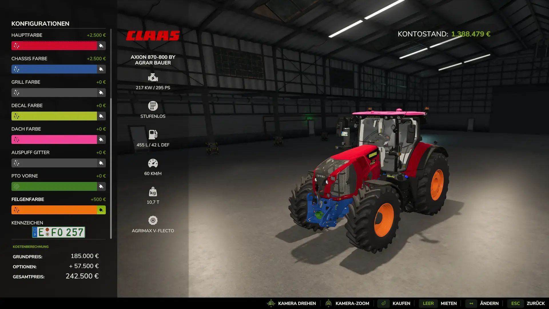 Claas Axion 800 Multicolor