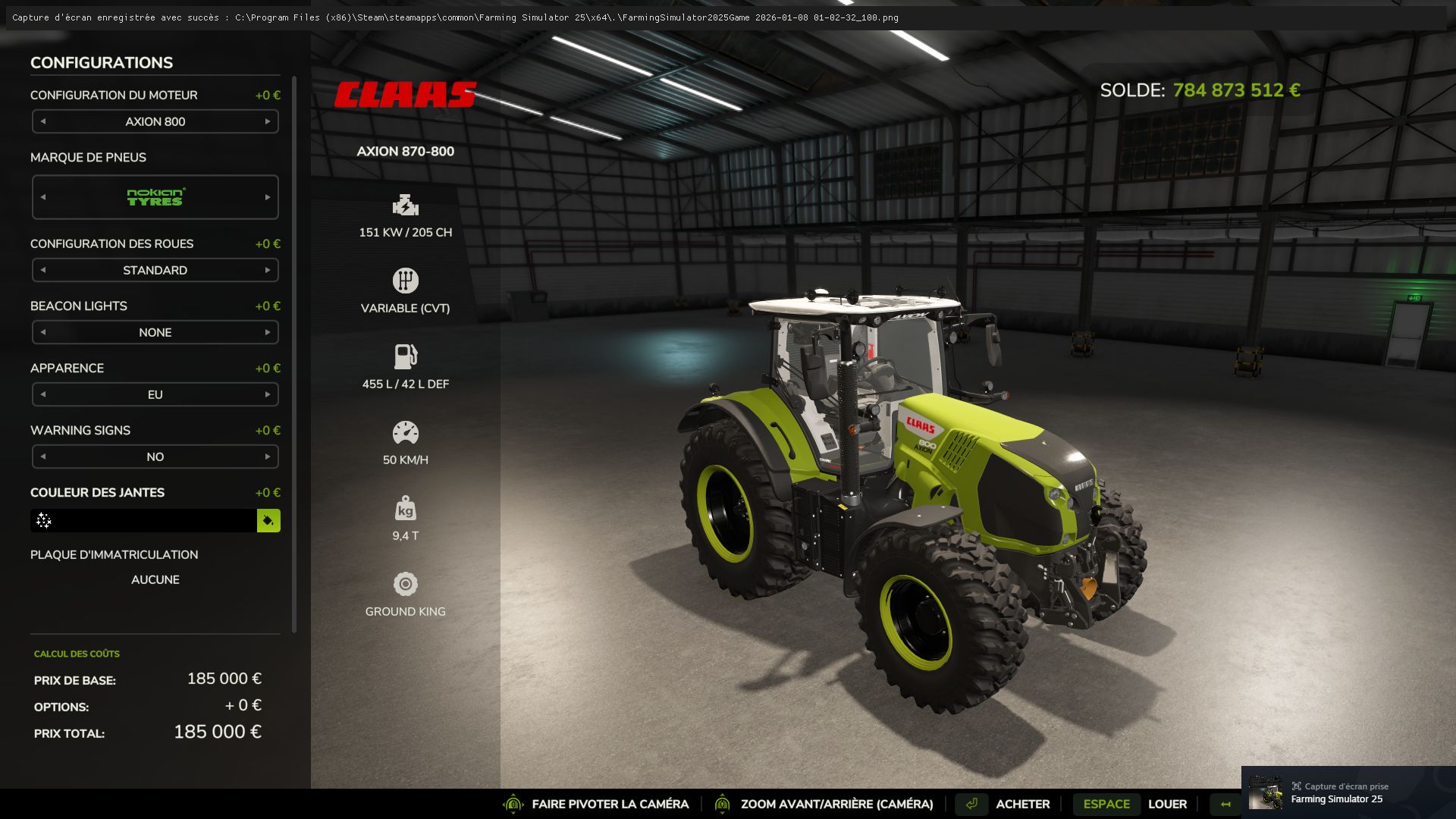 Claas Axion 800 Series Edit