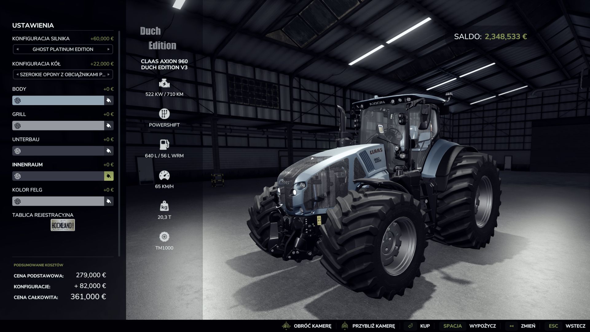 CLAAS Axion 960 Manual PowerShift Duch-Ghost Edition
