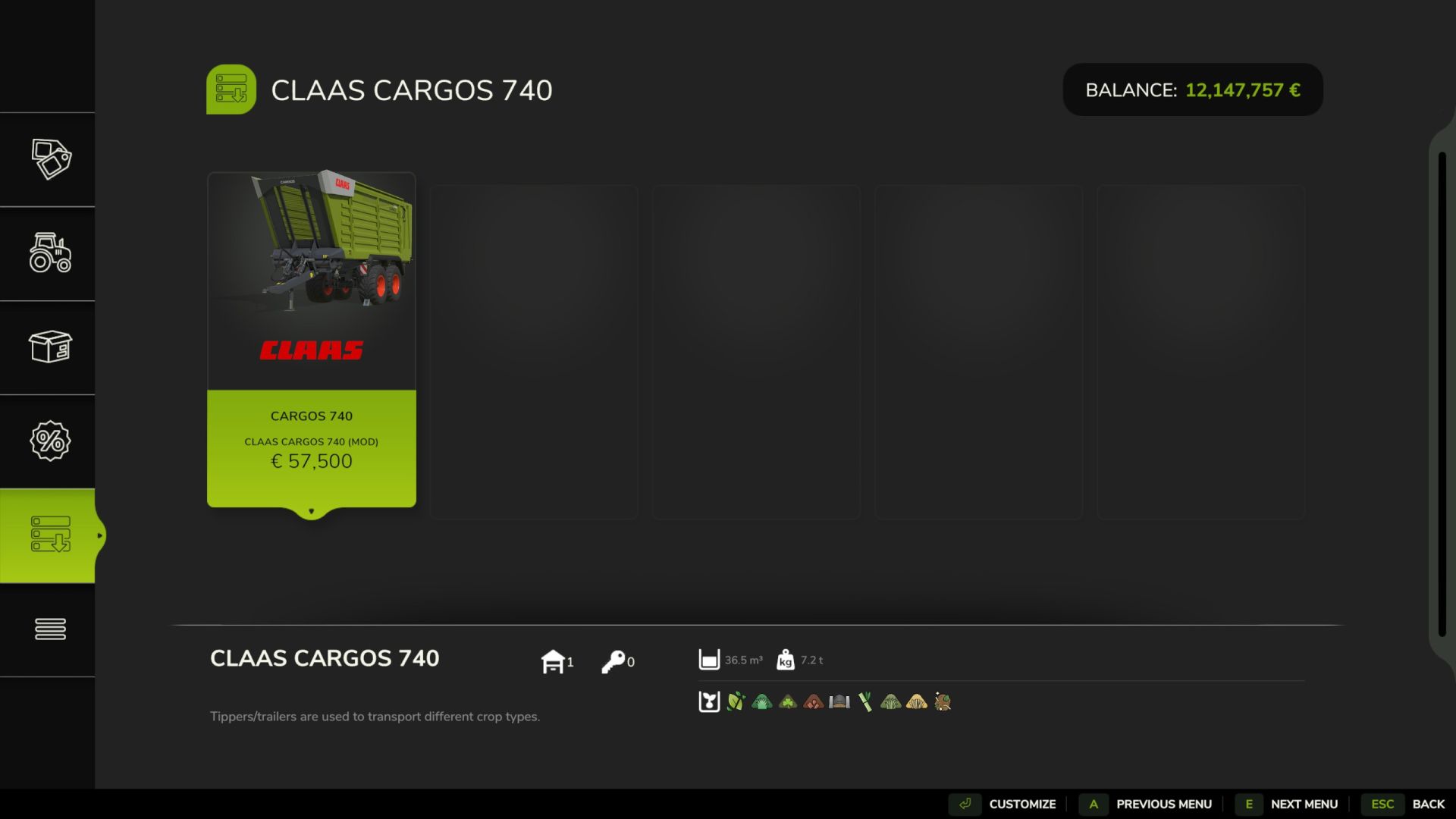 Claas Cargos 740