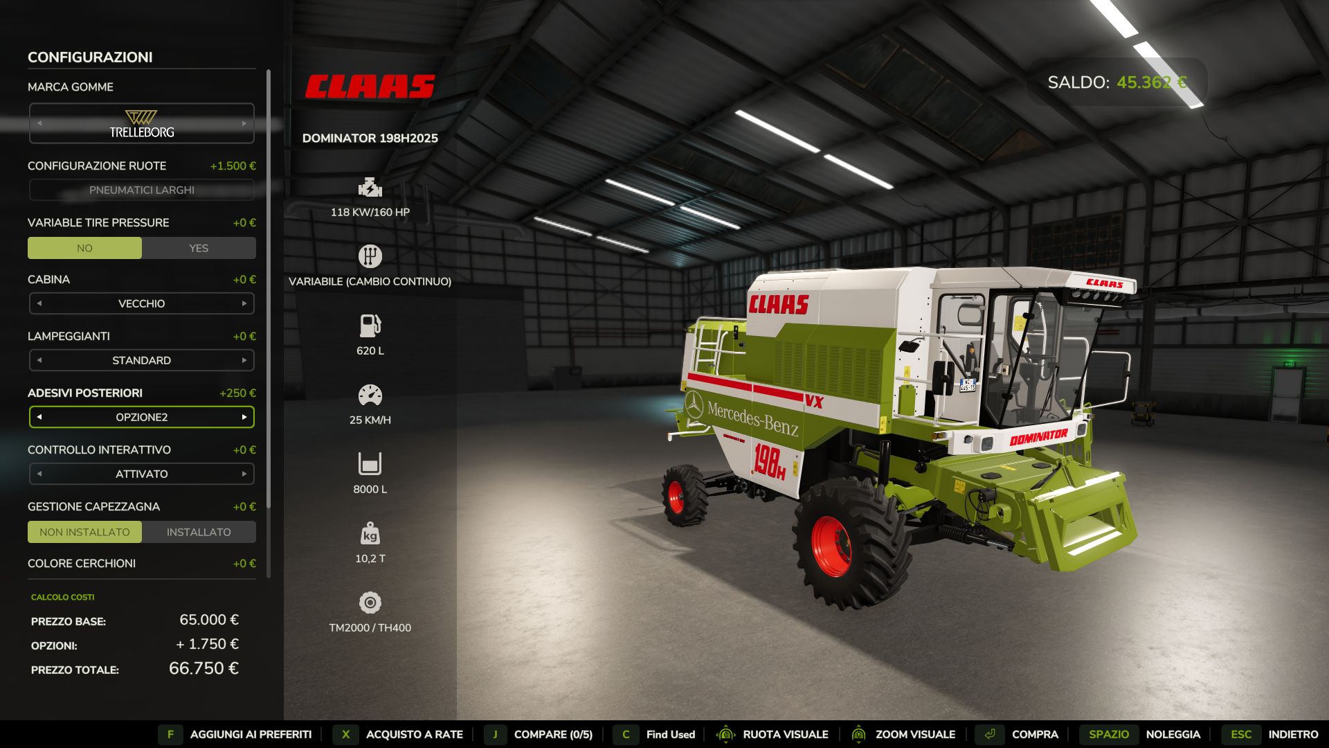 Claas Dominator 198H 2025