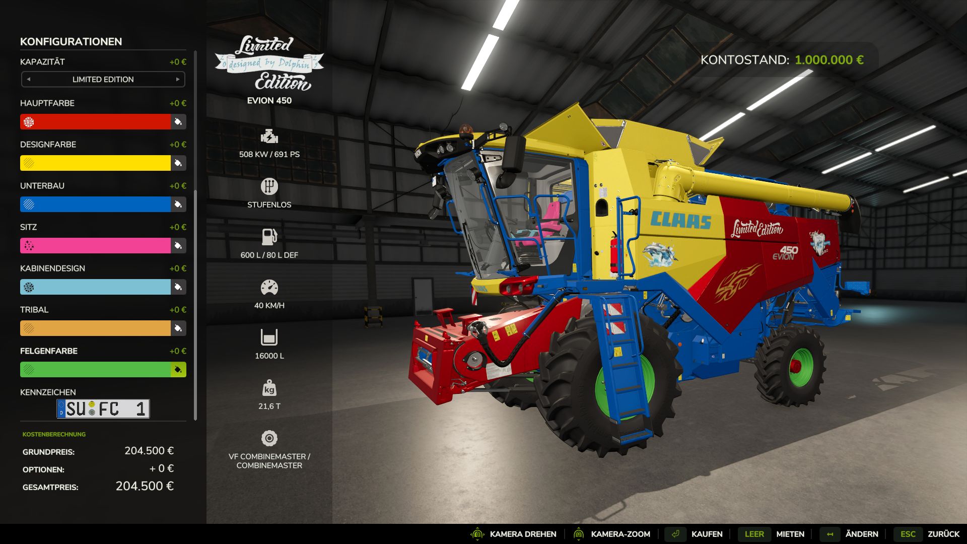 Claas Evion 450 Pack Limited Edition