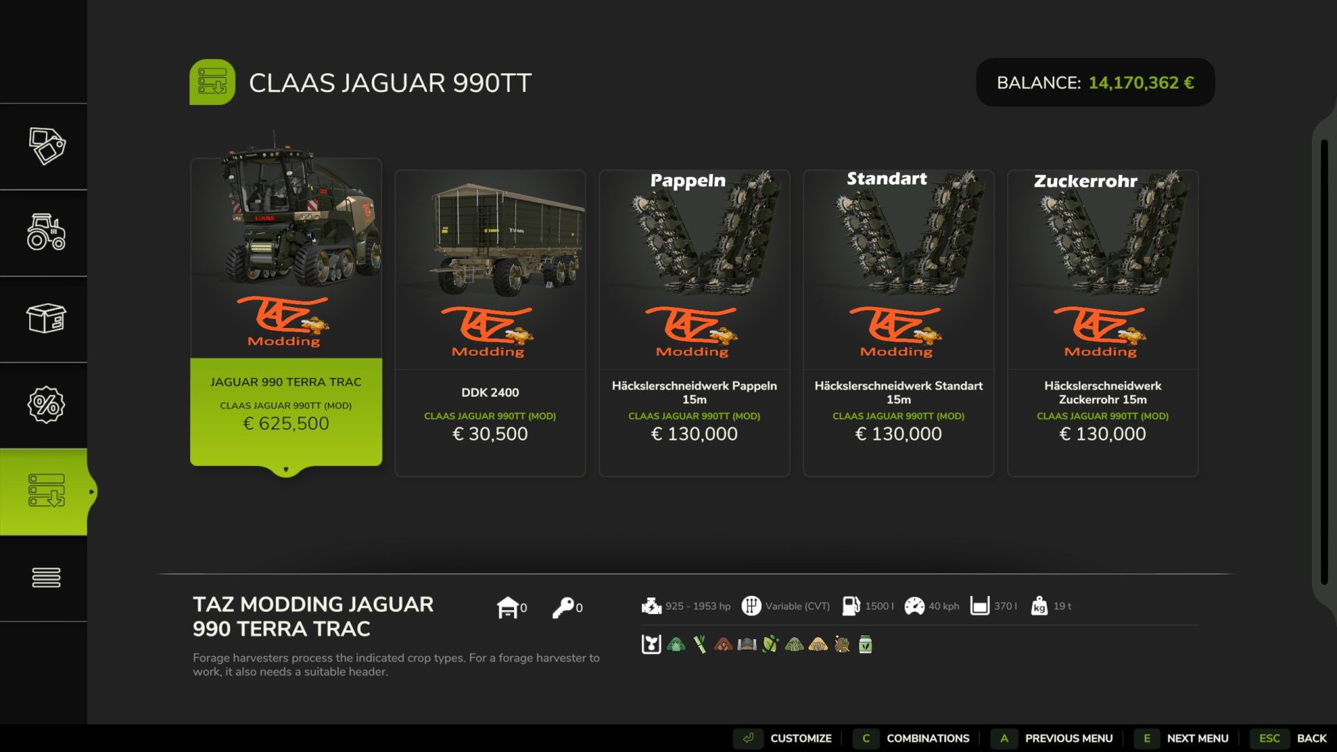 Claas Jaguar Pack