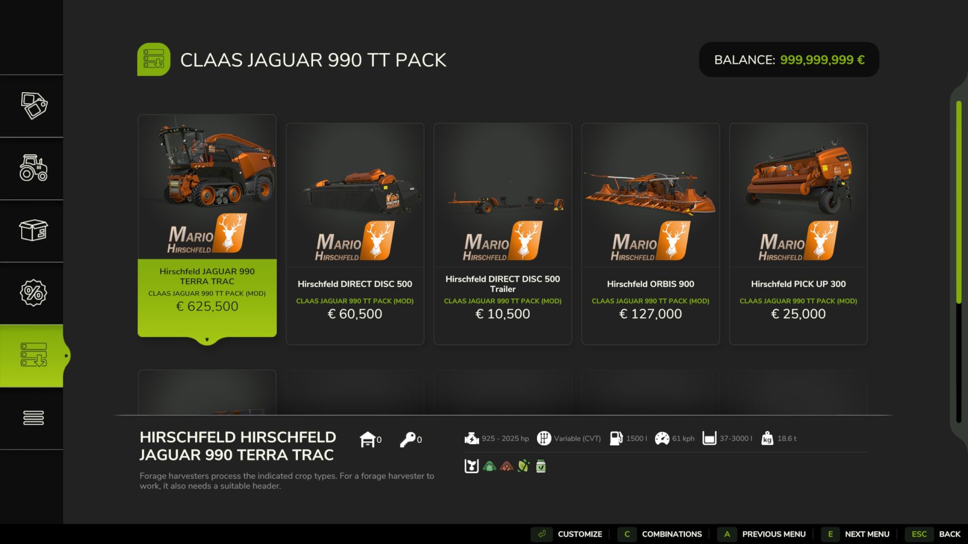 Claas Jaguar Power Pack