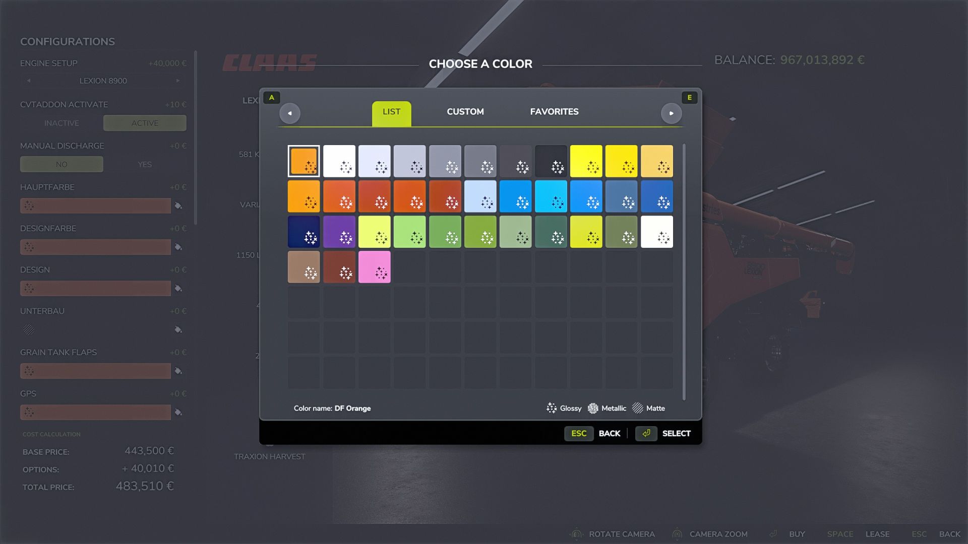 Claas Lexion 8000 – DF Industries Edition
