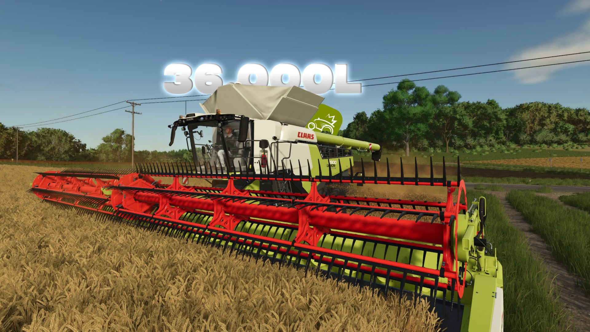 Claas Lexion 8800/8900 mit Konfigurierbarem Tank
