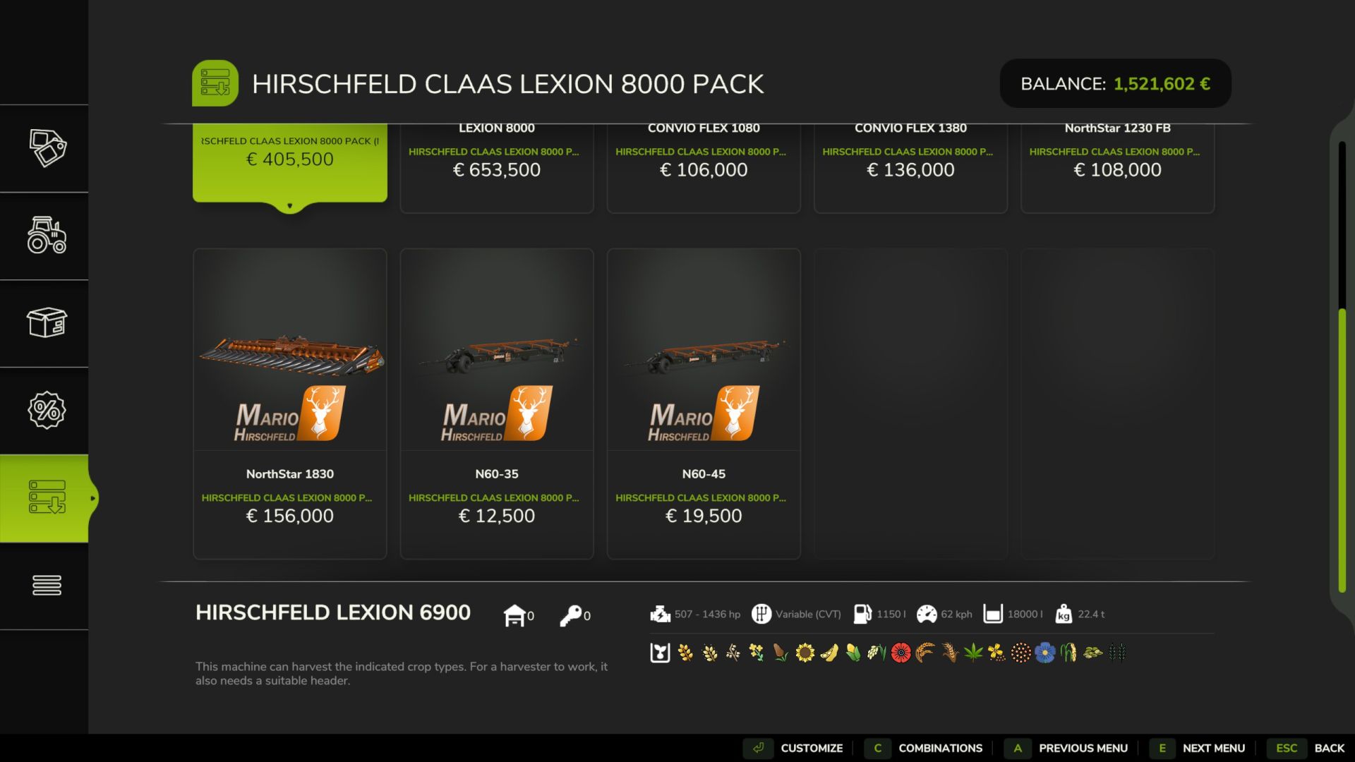 Claas LEXION Power Pack