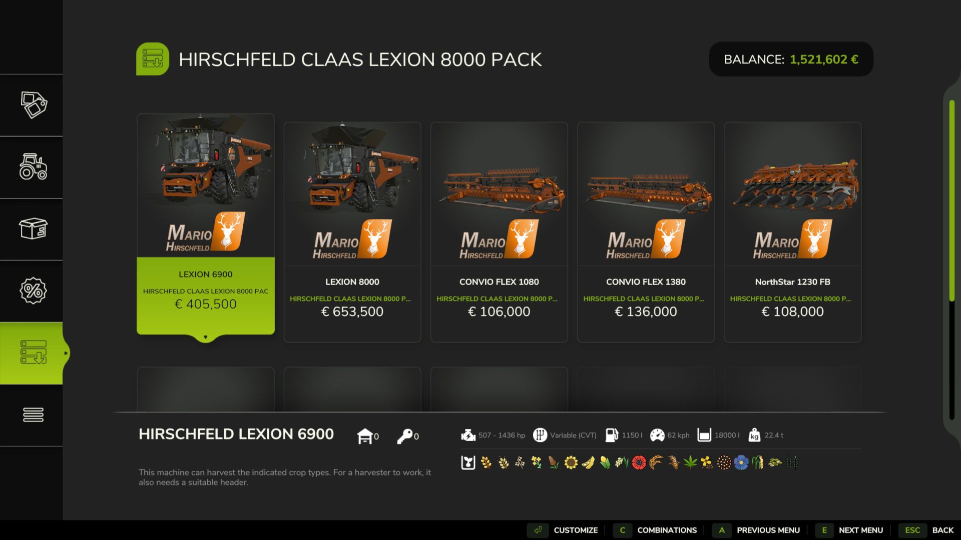 Claas LEXION Power Pack