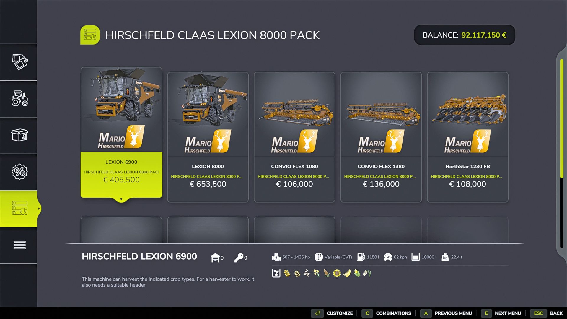 Claas LEXION Power Pack
