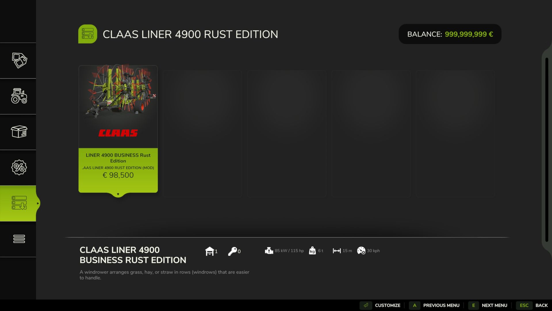 CLAAS Liner 4900 Rust Edition