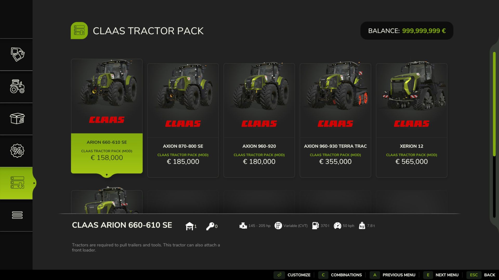 Claas Tractor Pack