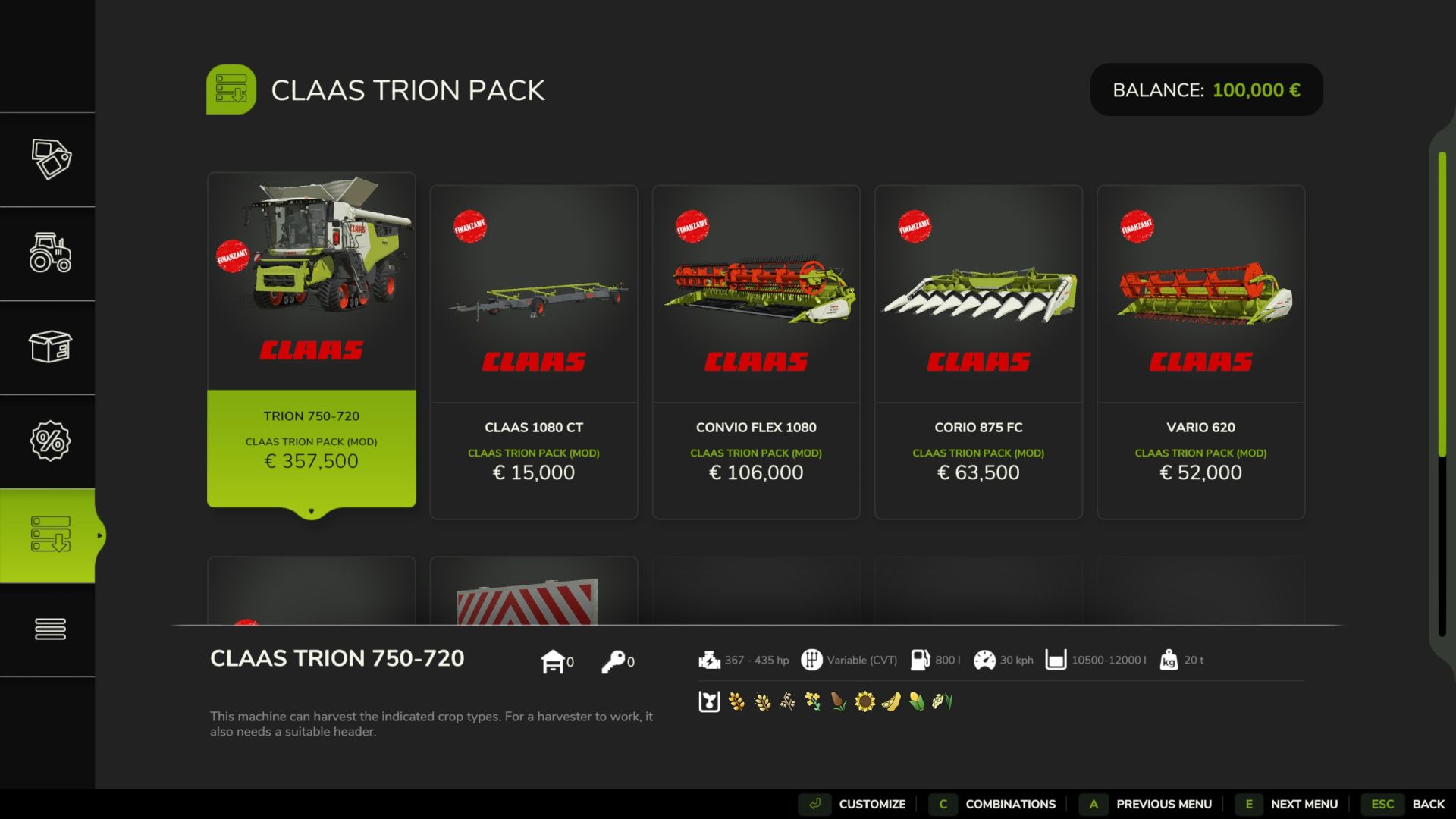 CLAAS TRION Pack