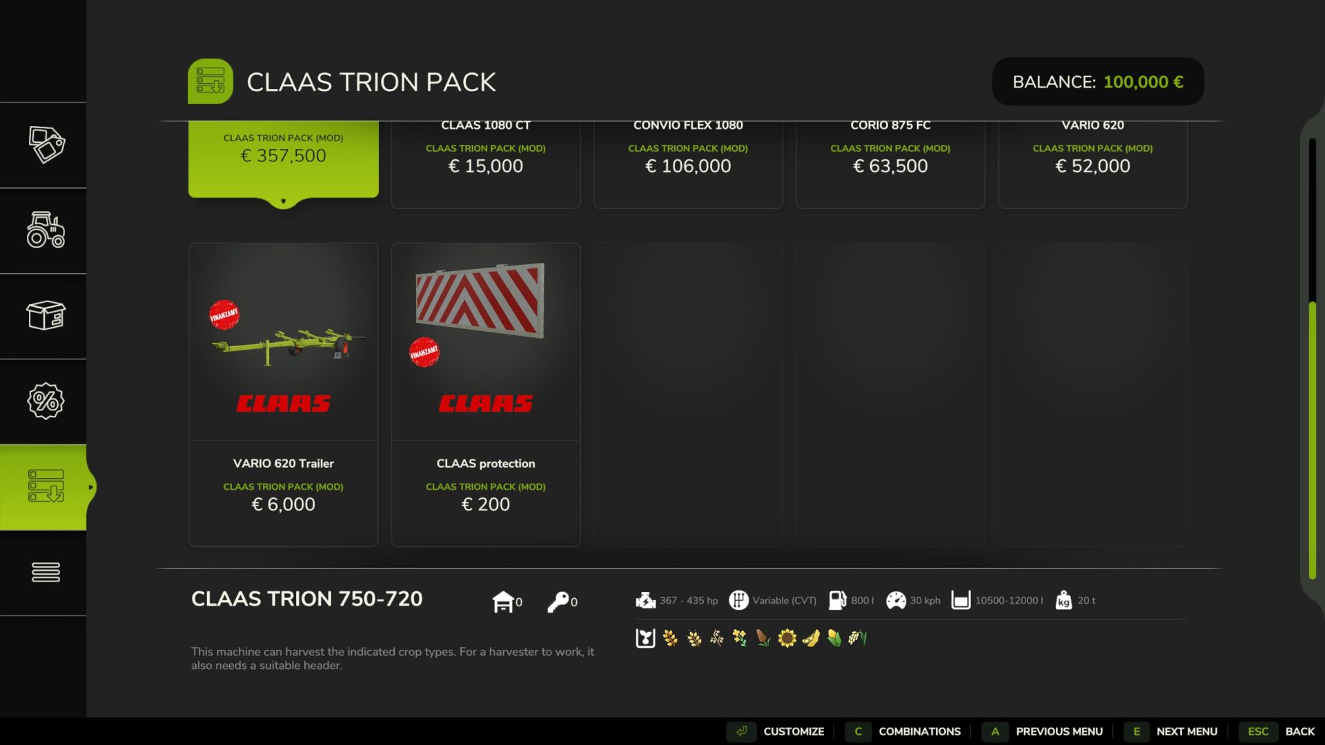 CLAAS TRION Pack