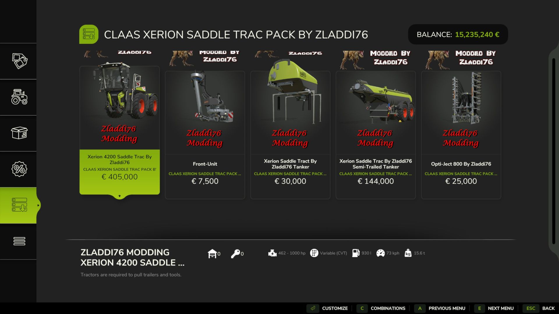 Claas Xerion 4200 Saddle Trac Pack Edit