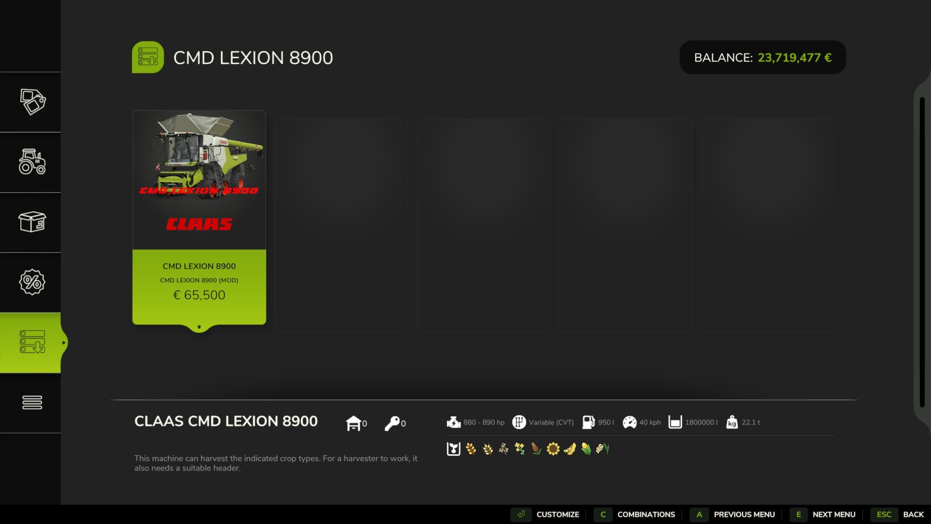 CMD Lexion 8900