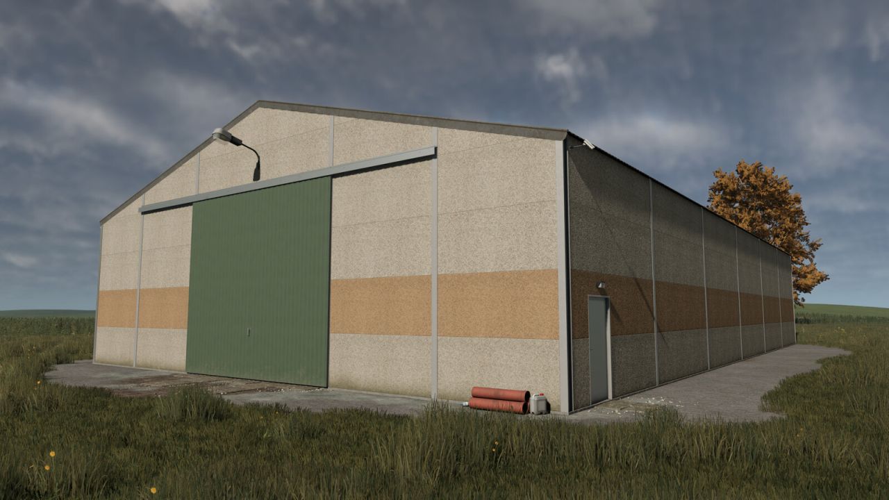 Hangar à grains en panneaux de béton