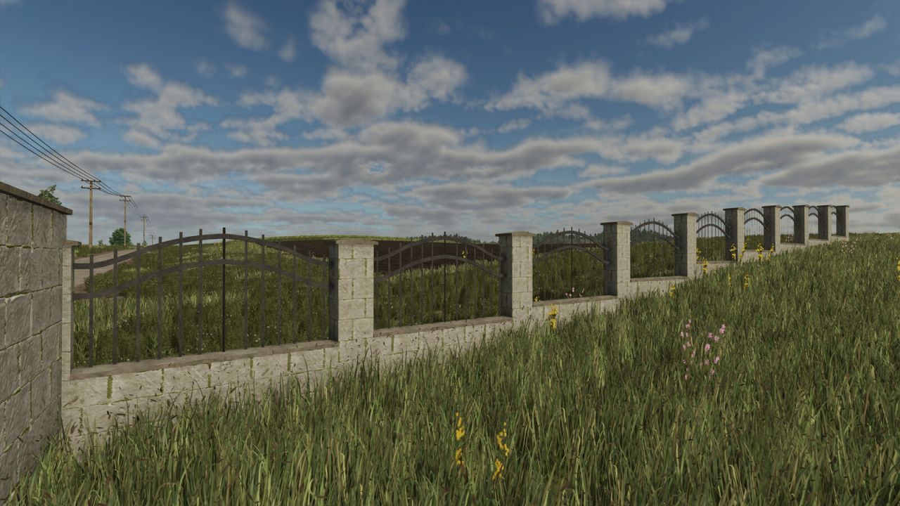 Concrete Tile Fence