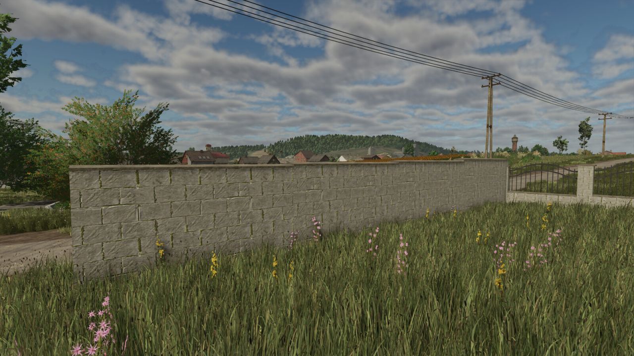 Concrete Tile Fence