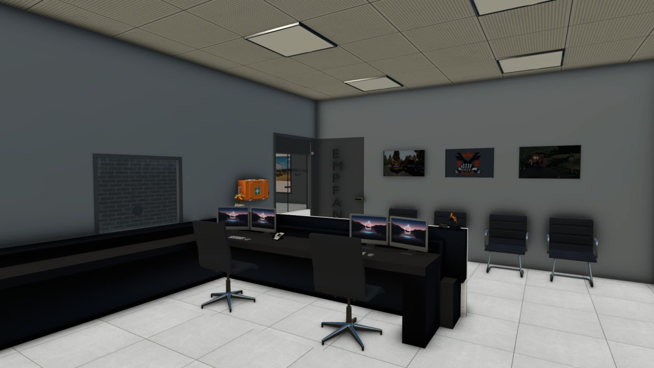 Construction yard building