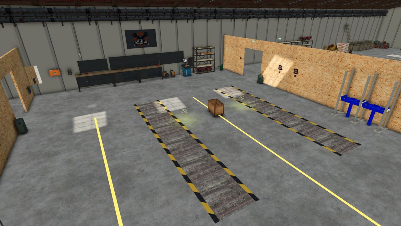 Construction yard building