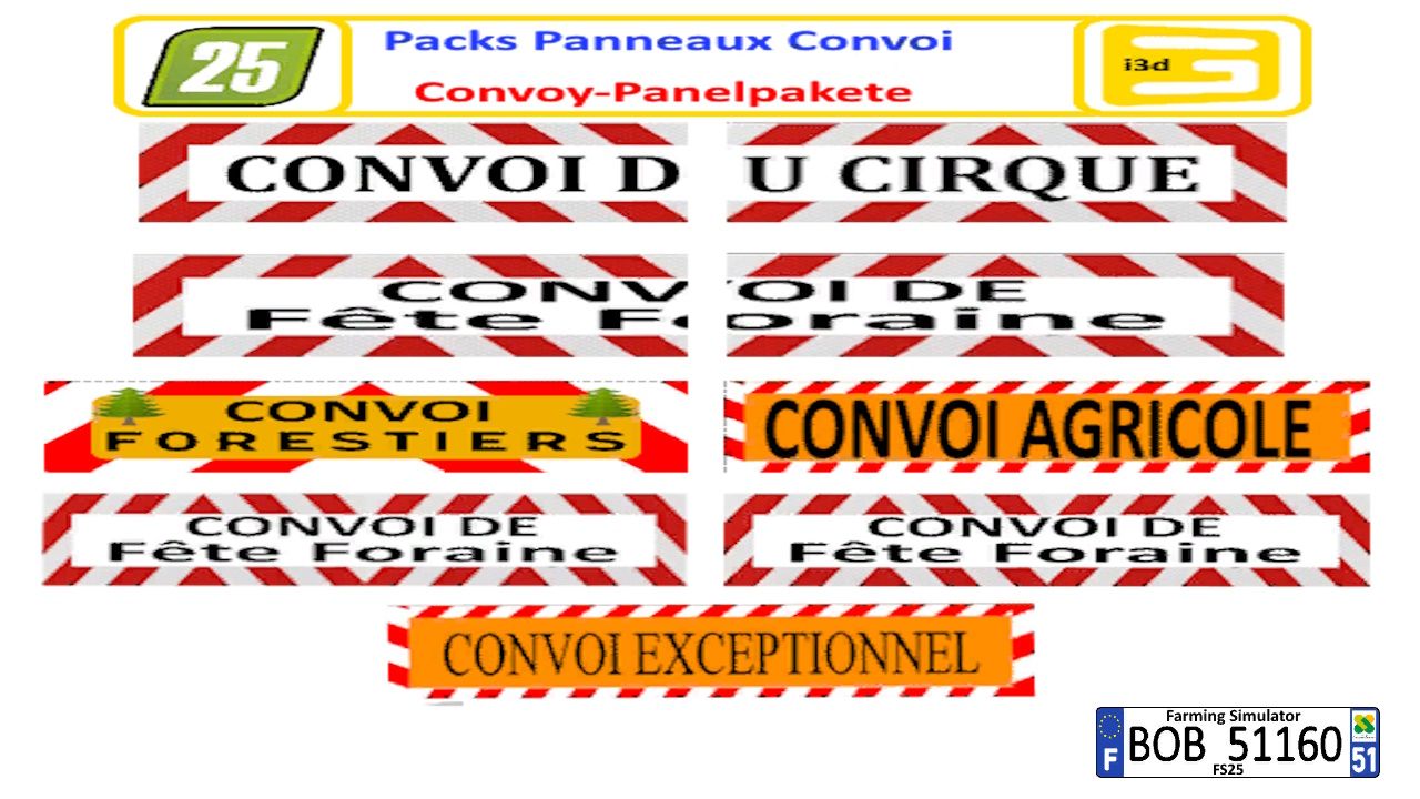 Panneaux Convoi (Prefab)