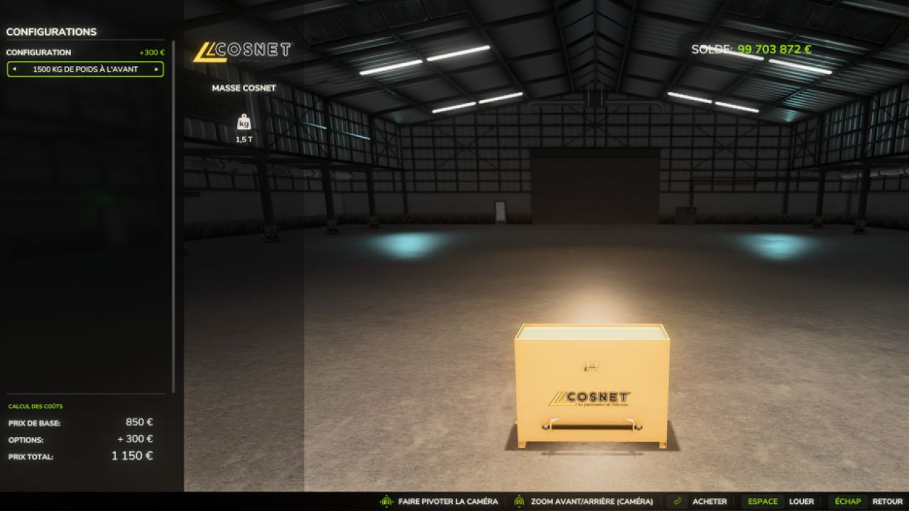 Cosnet weight