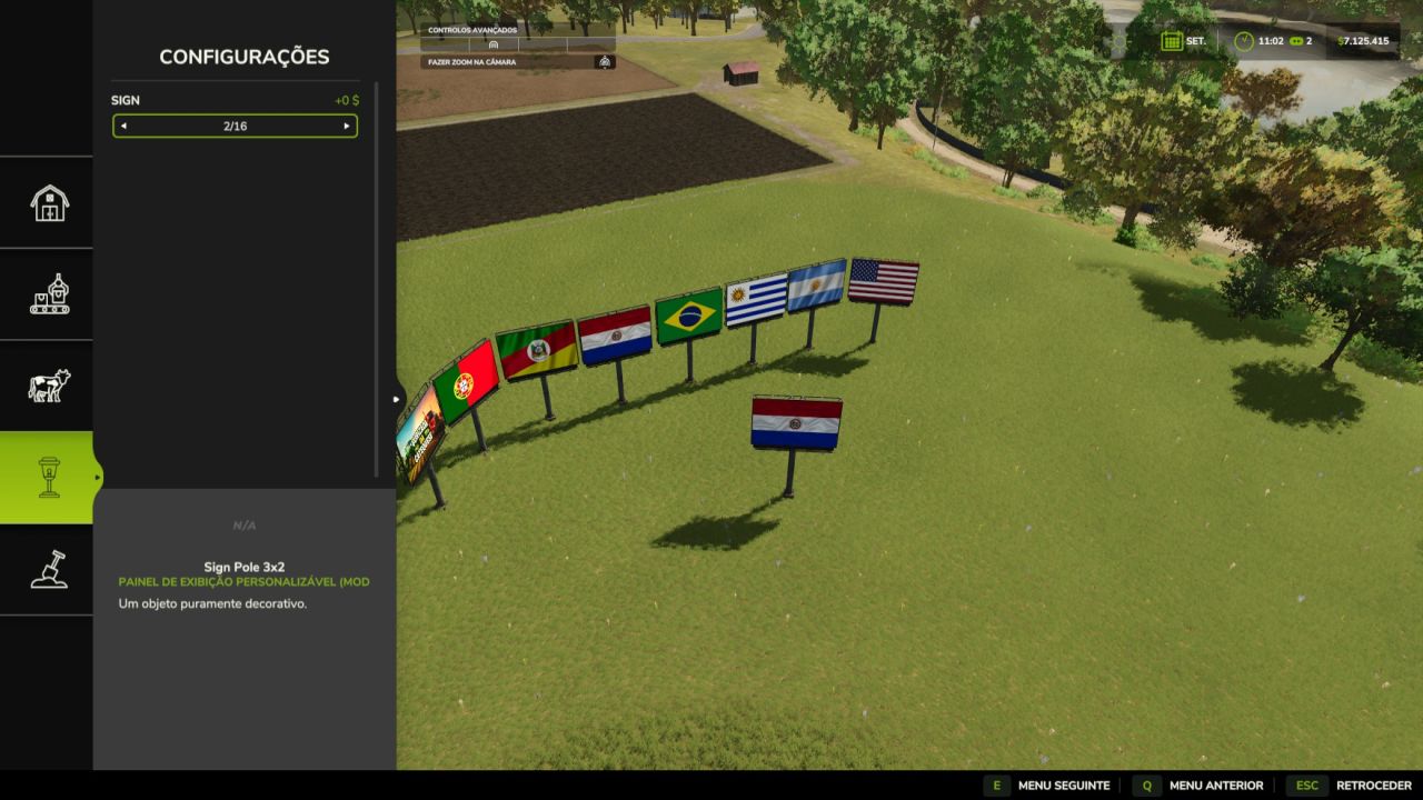 Panneaux d'affichage des drapeaux des pays