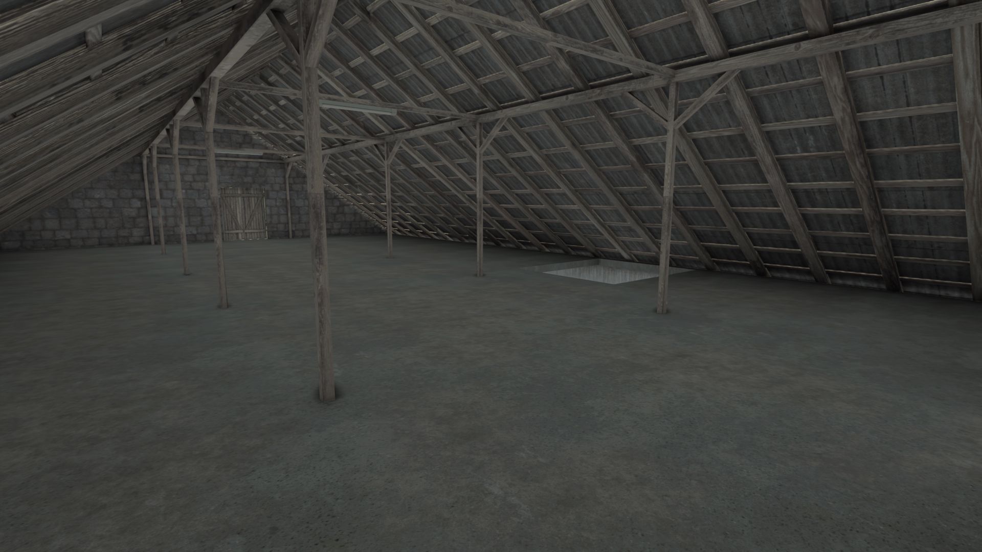Fienile di mucca con garage