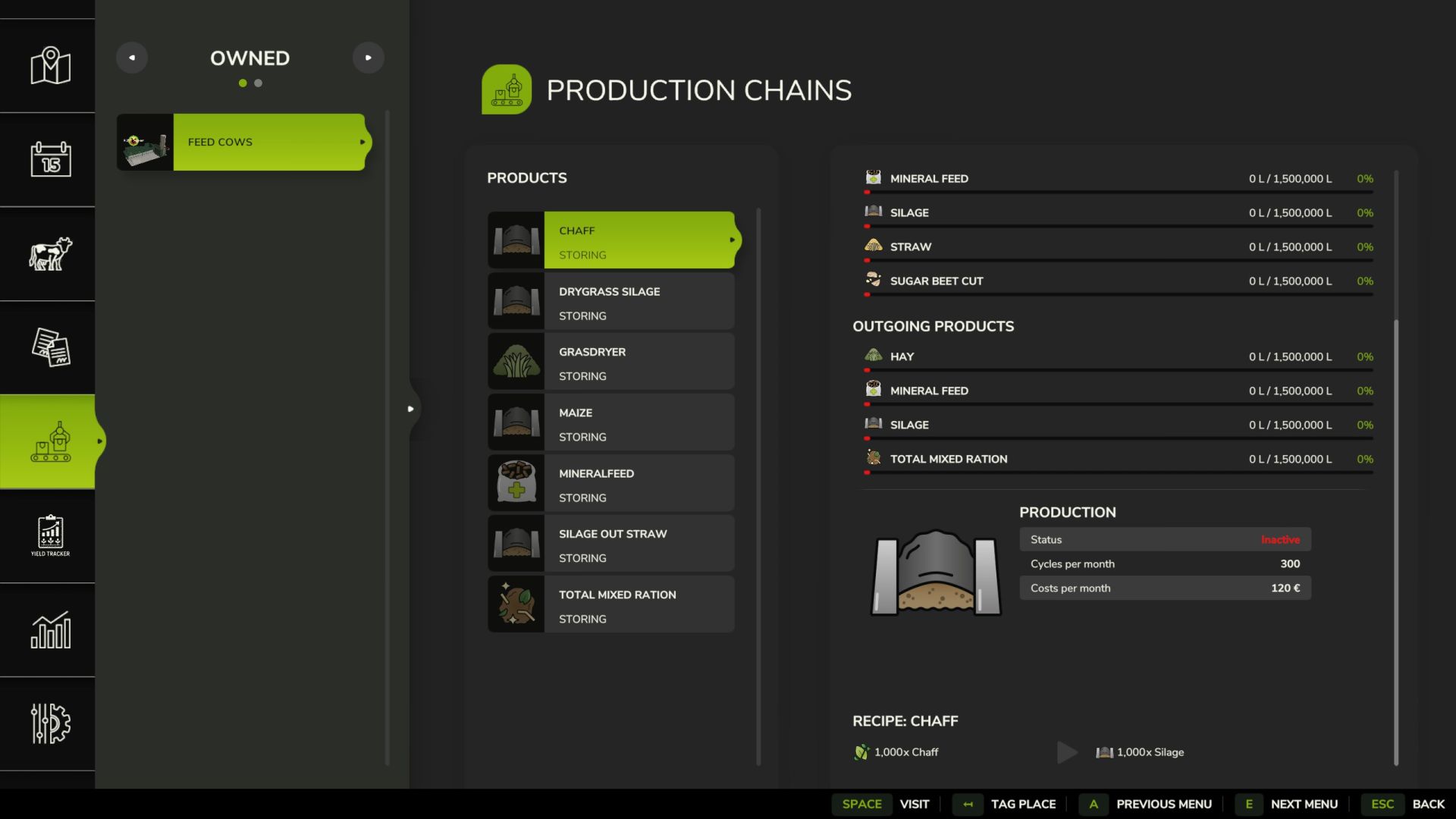 Usine d'alimentation des vaches