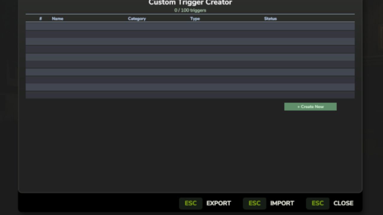 Custom Trigger Creator