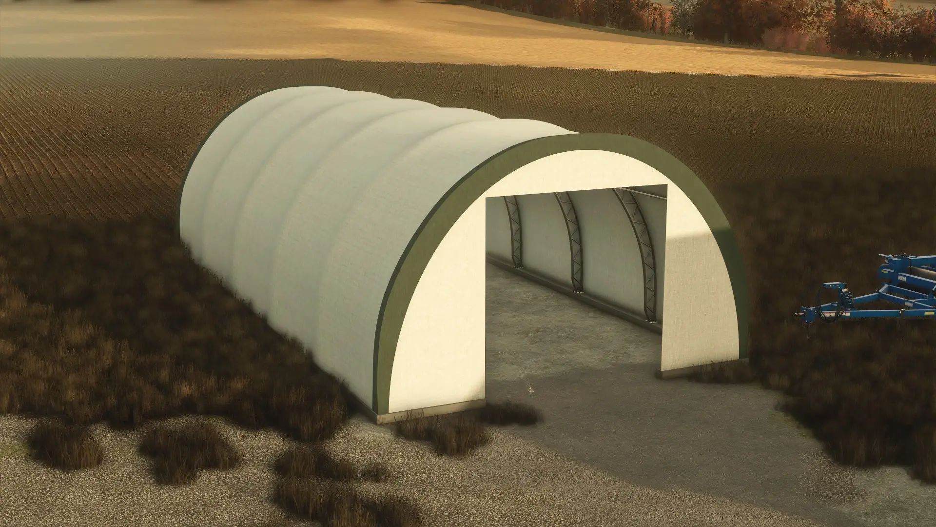 Cylindrical fabric shed