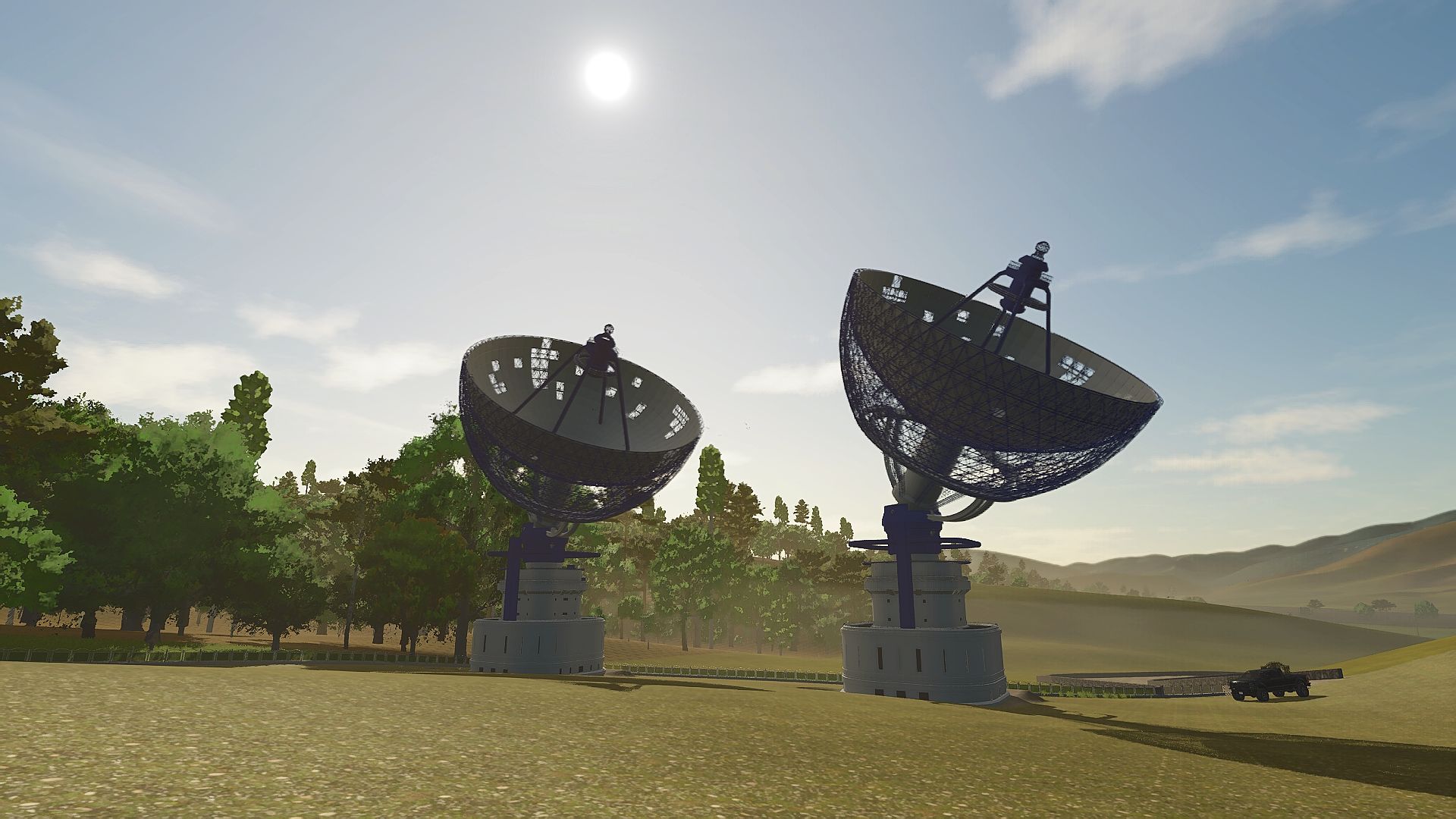 Antenne parabolique de transmission dans l'espace lointain