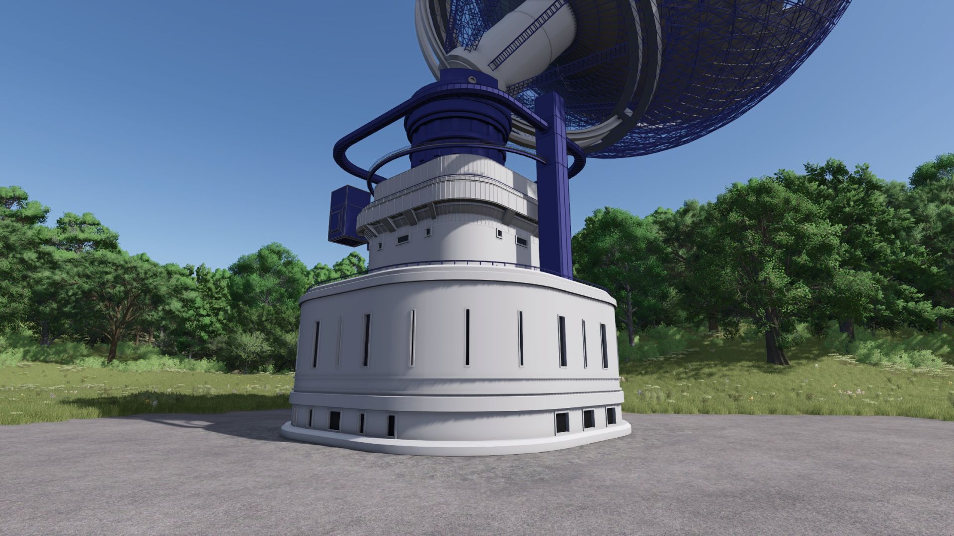 Antenne parabolique de transmission dans l'espace lointain