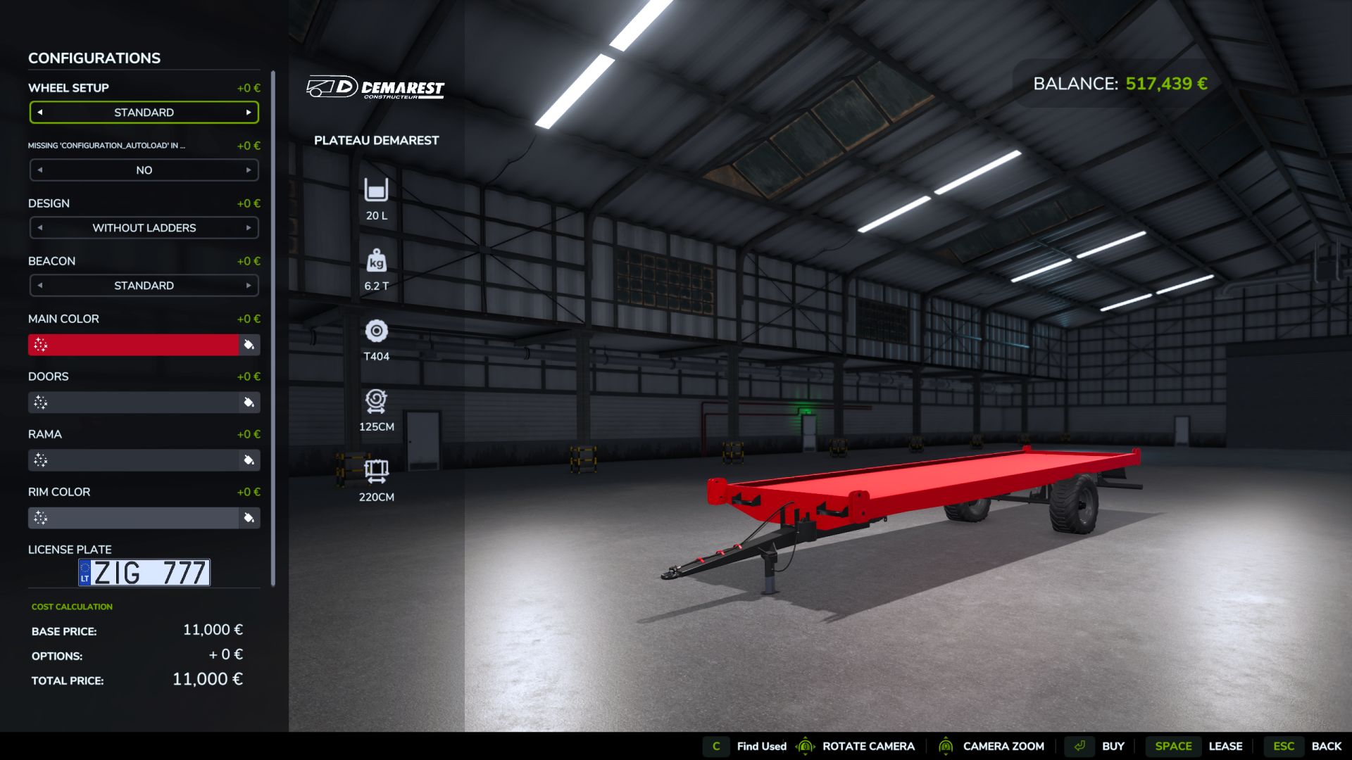 Demarest Pritschenanhänger