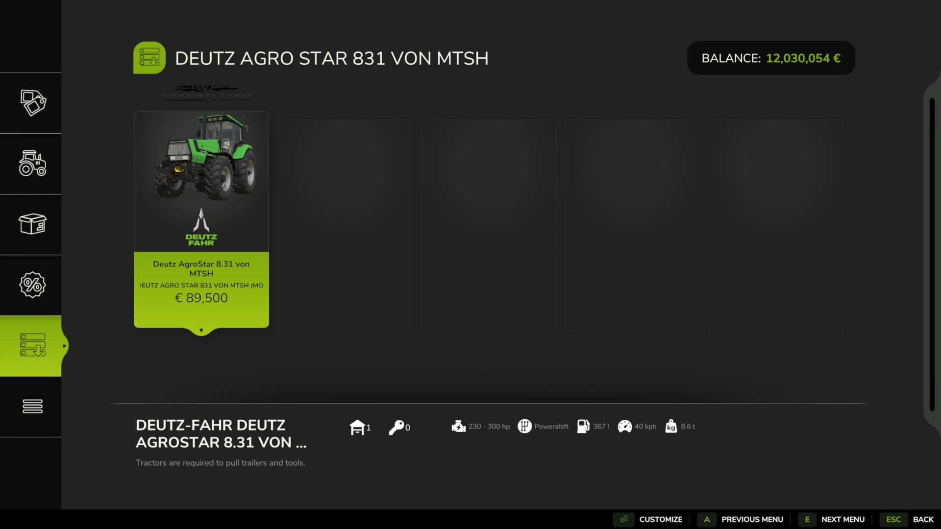 Deutz-Fahr Agro Star 8.31 MTSH