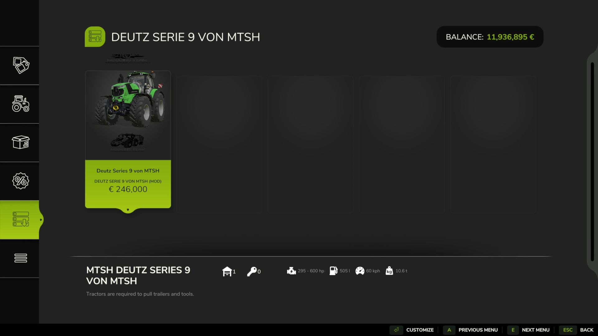 Deutz Series 9 MTSH
