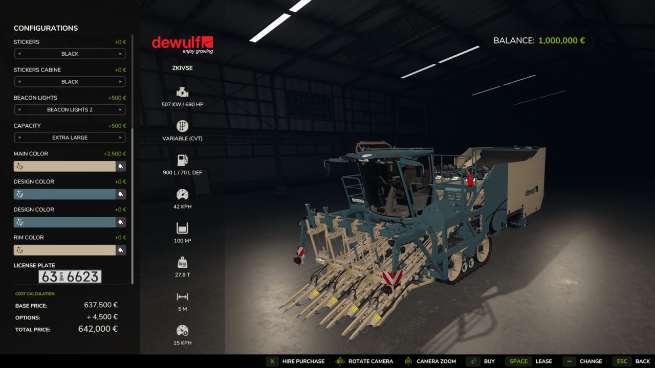 Dewulf Vegetable Harvester