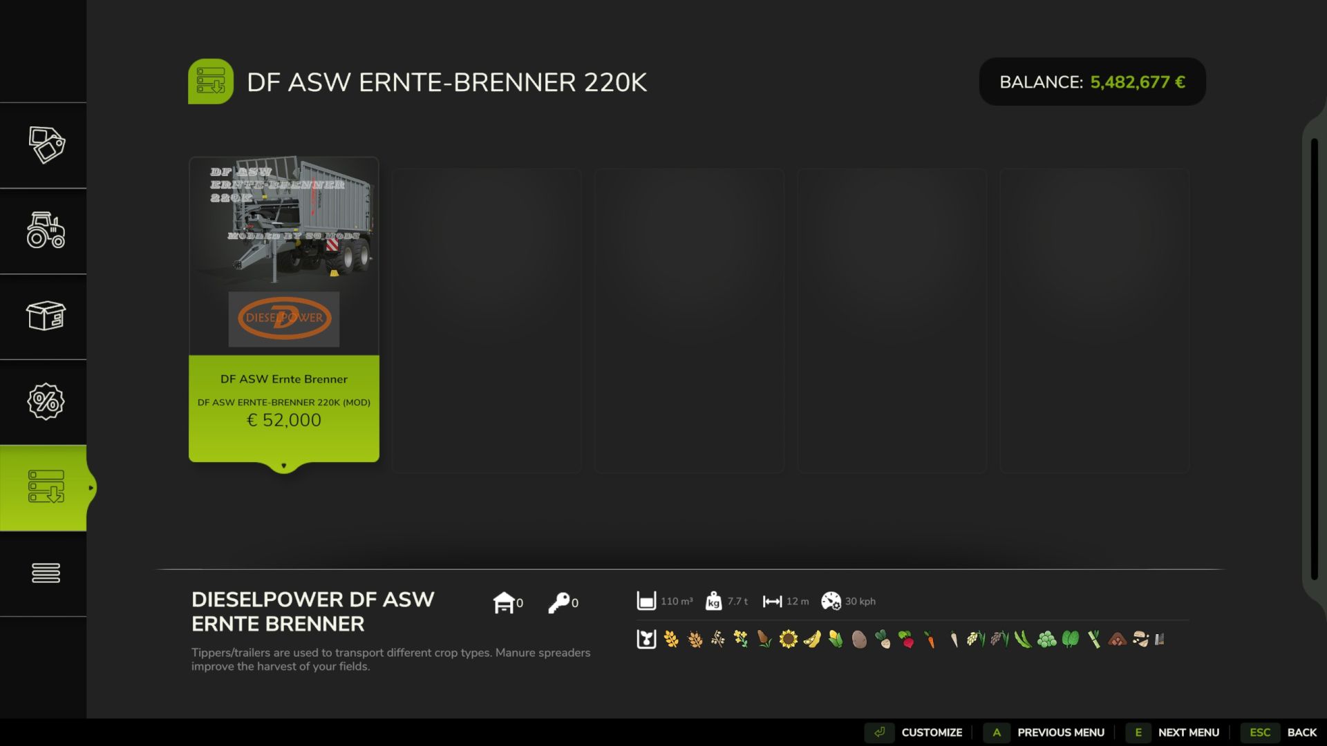 DF ASW Ernte-Brenner 220K
