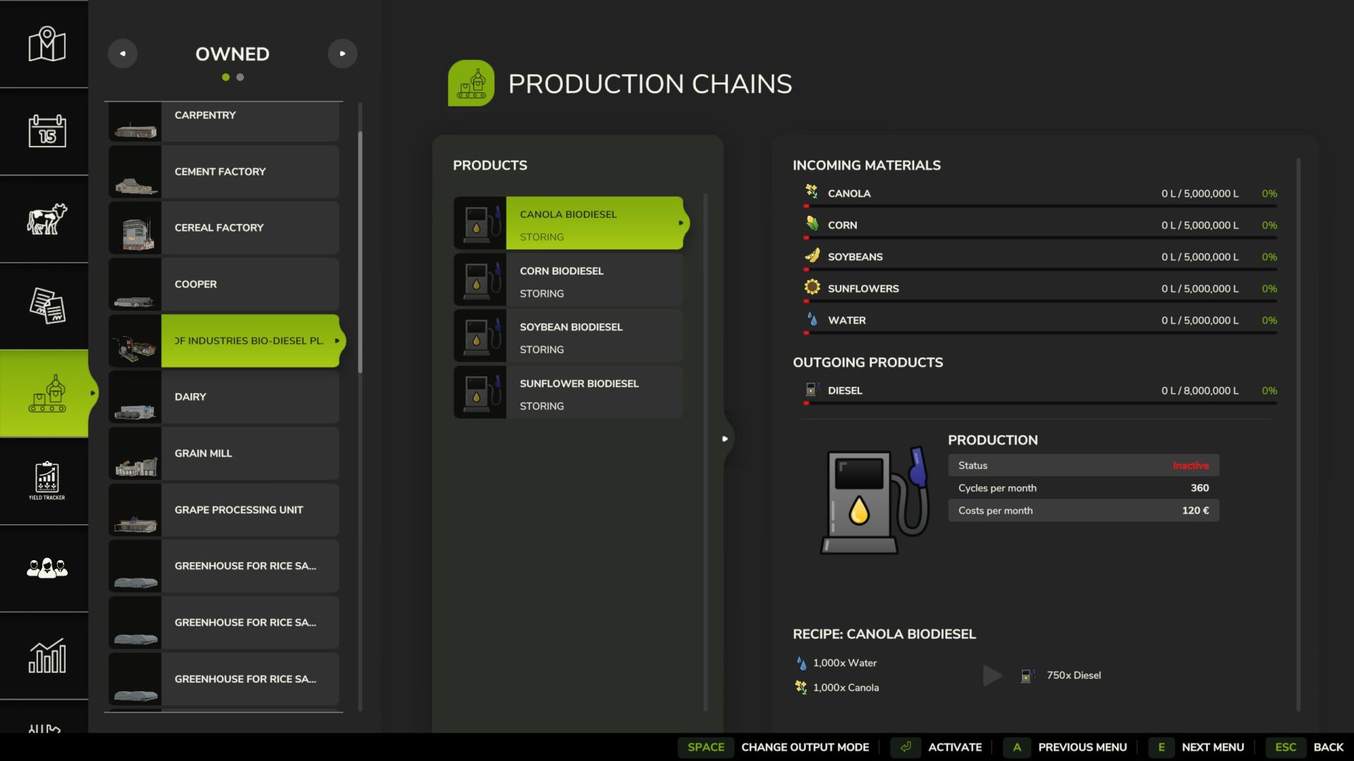 DF Industries – Stationary Biodiesel Production
