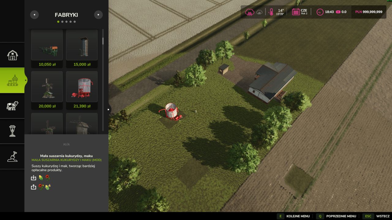 Droogruimte voor maïs, maanzaad en zonnebloempitten