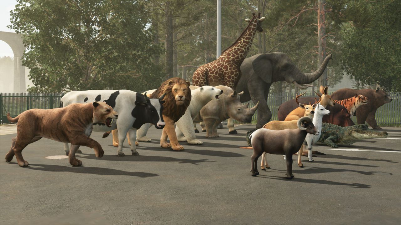 Динамические животные в стиле деко