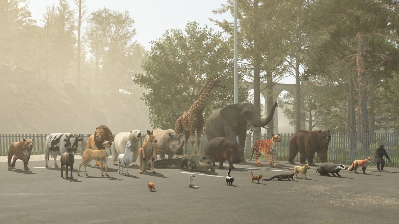 Динамические животные в стиле деко