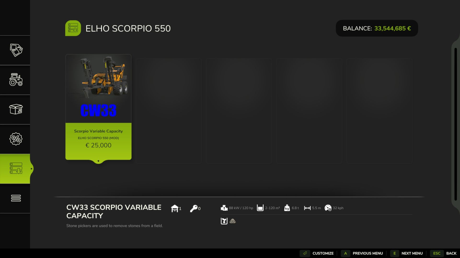EHLO Scorpio 550 120.000L
