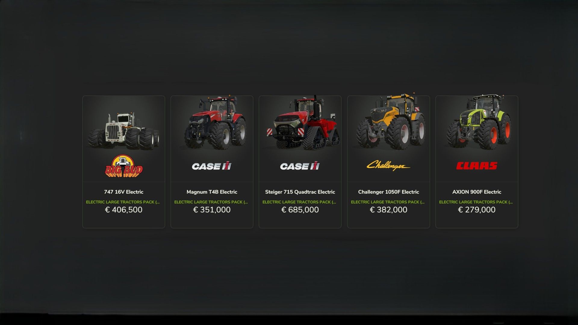 Pack de tracteurs électriques