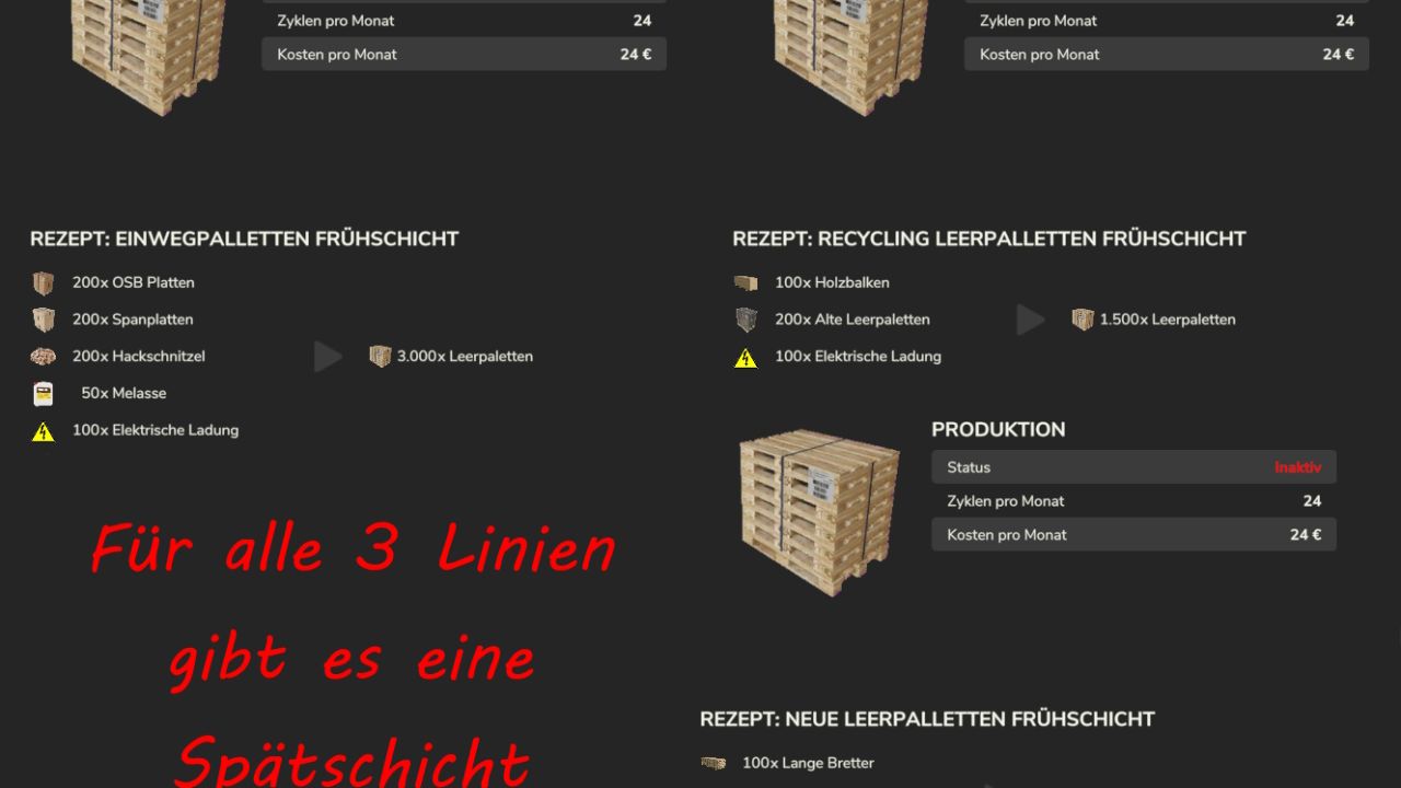 Empty pallet production