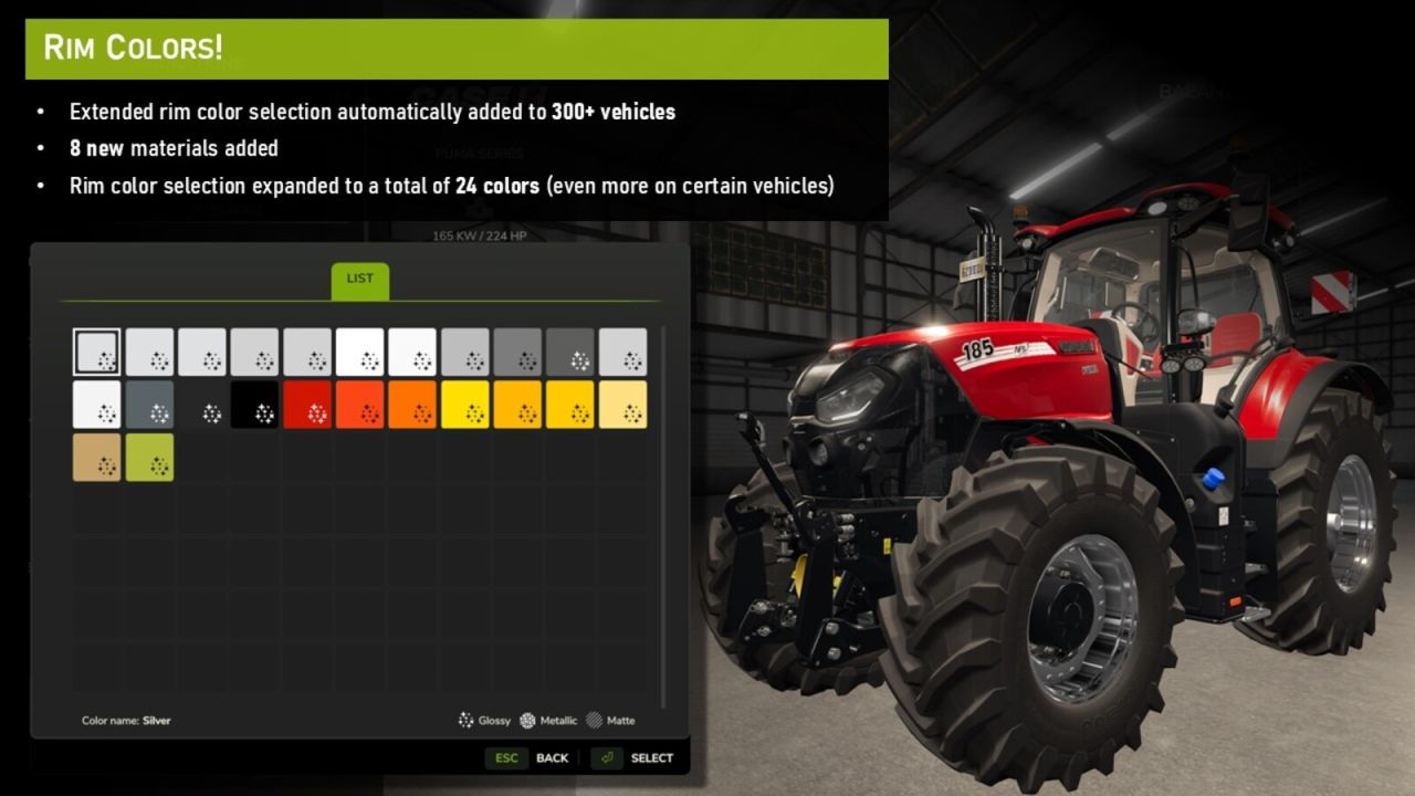 Ulepszony wybór kolorów